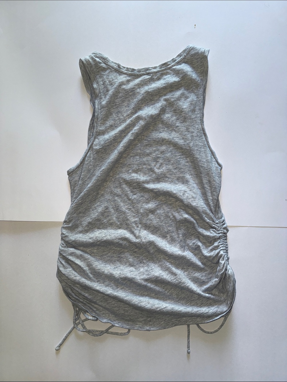 Express Gray Ruched Side Tank Top - Picture 3 of 3